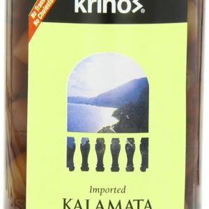 KRINOS: Imported Kalamata Olives in Vinegar Brine, 16 oz