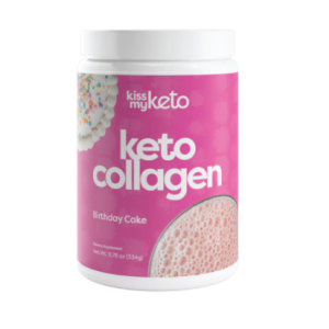 KISS MY KETO: Keto Collagen Powder Birthday Cake, 11.78 oz