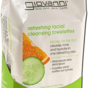 GIOVANNI COSMETICS: Refreshing Facial Cleansing Towelettes, 30 pc