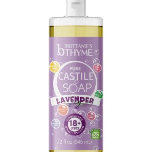 BRITTANIES THYME: Lavender Pure Castile Liquid Soap, 32 fo