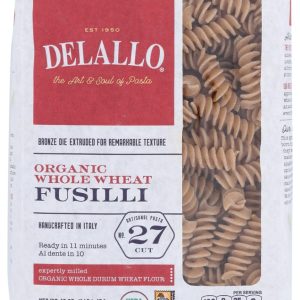 DELALLO: Organic Whole Wheat Fusilli Pasta No.27, 16 oz