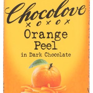 CHOCOLOVE: Orange Peel In Dark Chocolate Bar, 3.2 oz