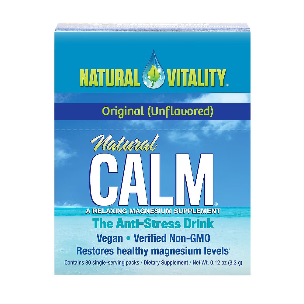NATURAL VITALITY: Natural Calm The Anti-Stress Drink 30 Single-Serving Packs, 0.12 oz
