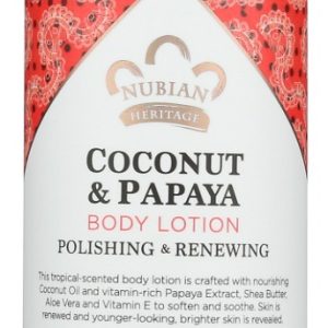 NUBIAN HERITAGE: Body Lotion Coconut And Papaya, 13 oz