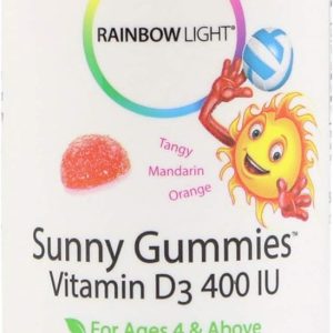 RAINBOW LIGHT: Vitamin D3 400iu Sunny Gummies Tangy Orange, 60 Gummies