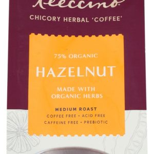 TEECCINO: Mediterranean Herbal Coffee Hazelnut Medium Roast Caffeine Free, 11 oz
