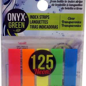 ONYX & GREEN: Neon Sticky Strips, 125 pc