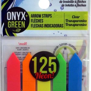 ONYX & GREEN: Neon Sticky Arrows, 125 pc