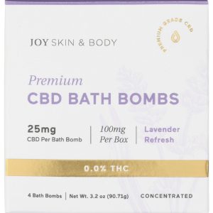JOY ORGANICS: Lavender CBD Bath Bombs, 3.2 oz