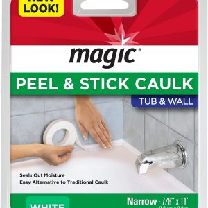 MAGIC: White Tub & Wall Peel & Stick Caulk 7/8 Inches, 1 pc