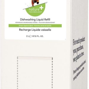 ATTITUDE: Green Apple & Basil Dishwashing Liquid Refill, 67.6 oz