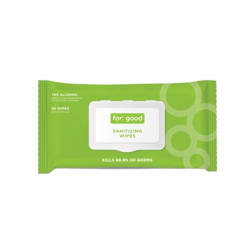 FOR GOOD: Alcohol Wipes, 50 ea