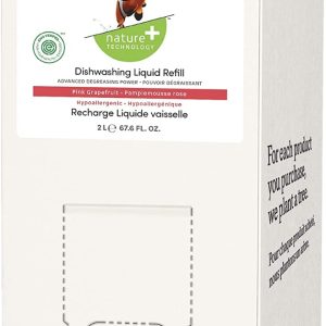 ATTITUDE: Pink Grapefruit Dishwashing Liquid Soap Refill, 67.6 fo