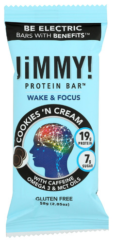 JIMMYBAR: Cookies 'N Cream Protein Bar, 2.05 oz