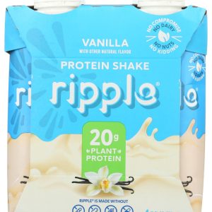 RIPPLE: Plant Protein RTD 4Pk Vanilla, 44 fo