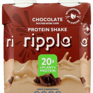 RIPPLE: Plant Protein RTD 4Pk Chocolate, 44 fo