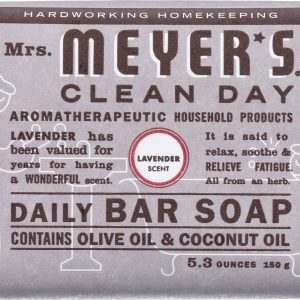 MRS MEYERS CLEAN DAY: Lavender Daily Bar Soap, 5.3 oz