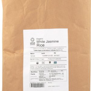 LOTUS FOODS: Organic White Jasmine Rice, 25 lb