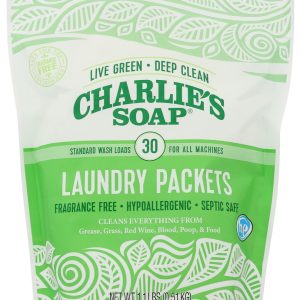 CHARLIES SOAP: Laundry Packets, 30 pc