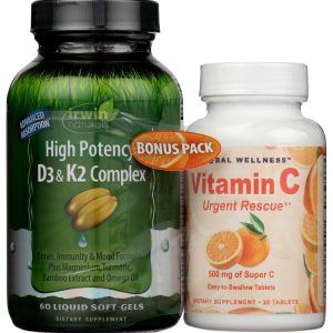 IRWIN NATURALS: Vitamin C D3 K2 Combo, 60 sg