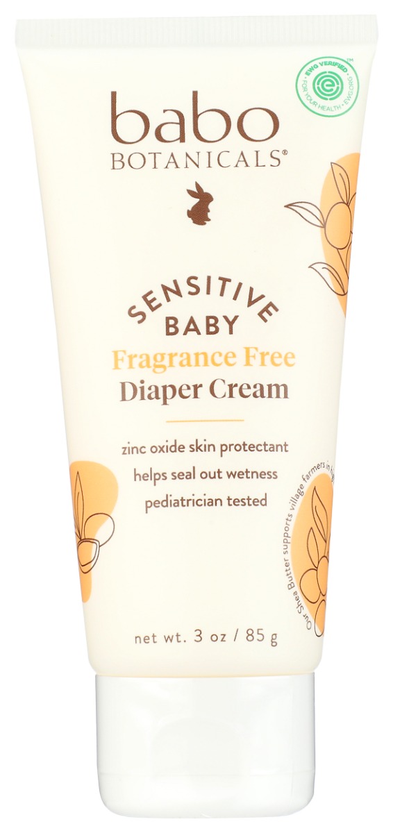 BABOBOTANI: Sensitive Baby Zinc Diaper Rash Cream, 3 oz