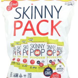 SKINNY POP: Original Popped Popcorn 6Ct, 3.9 oz