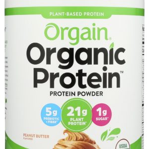 ORGAIN: Organic Protein Plant Based Protein Powder Peanut Butter, 32.4 oz