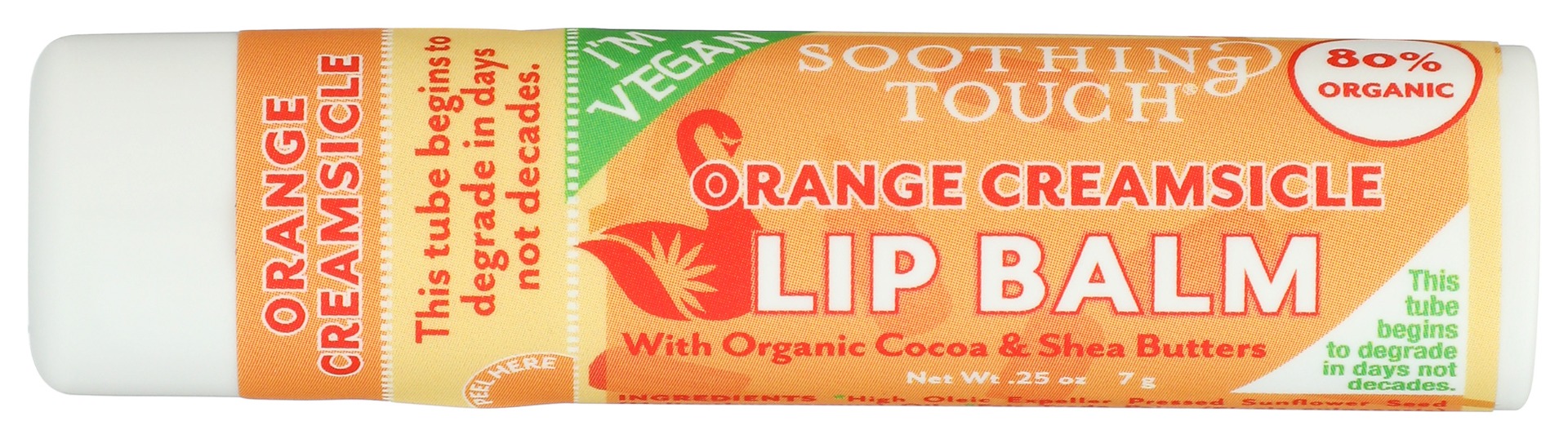 SOOTHING TOUCH: Orange Creamsicle Vegan Lip Balm, 0.25 oz