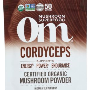 OM MUSHROOMS: Cordyceps Organic Mushroom Powder, 3.5 oz