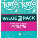 TOMS OF MAINE: Fluoride Free Antiplaque and Whitening Toothpaste Peppermint 2Pk, 9 oz