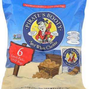 PIRATE BRANDS: Aged White Cheddar Rice and Corn Puffs 6Pk, 6 pc
