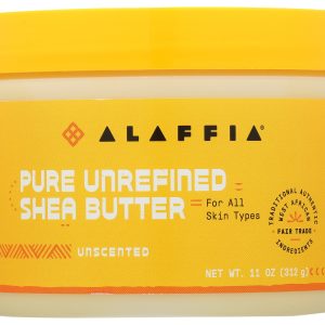 ALAFFIA: Pure Unrefined Shea Butter Unscented, 11 oz