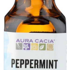 AURA CACIA: Peppermint Essential Oil, 0.5 oz