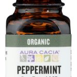 AURA CACIA: Organic Peppermint Essential Oil, 0.25 oz