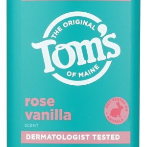 TOMS OF MAINE: Rose Vanilla Deodorant Stick, 3.25 oz