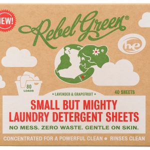 REBEL GREEN: Small But Mighty Laundry Detergent Sheets, 40 pc