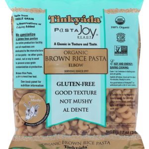 TINKYADA: Organic Brown Rice Elbow Macaroni Pasta, 12 oz