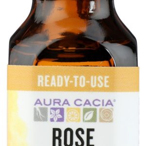 AURA CACIA: Rose Absolute In Jojoba Oil, 0.5 oz