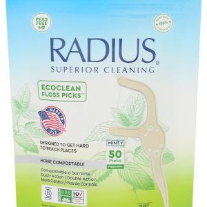 RADIUS: Ecoclean Peppermint Floss Picks 50 Count, 1 ea