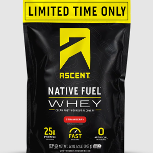 ASCENT: Strawberry Whey Protein Powder, 2 lb