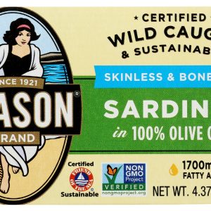 SEASONS: Skinless and Boneless Sardines In Pure Olive Oil, 4.375 oz