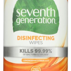 SEVENTH GENERATION: Disinfecting Wipes Lemongrass Citrus, 35 pc