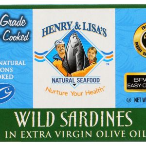 HENRY & LISAS: Wild Sardines In Extra Virgin Olive Oil, 4.25 oz