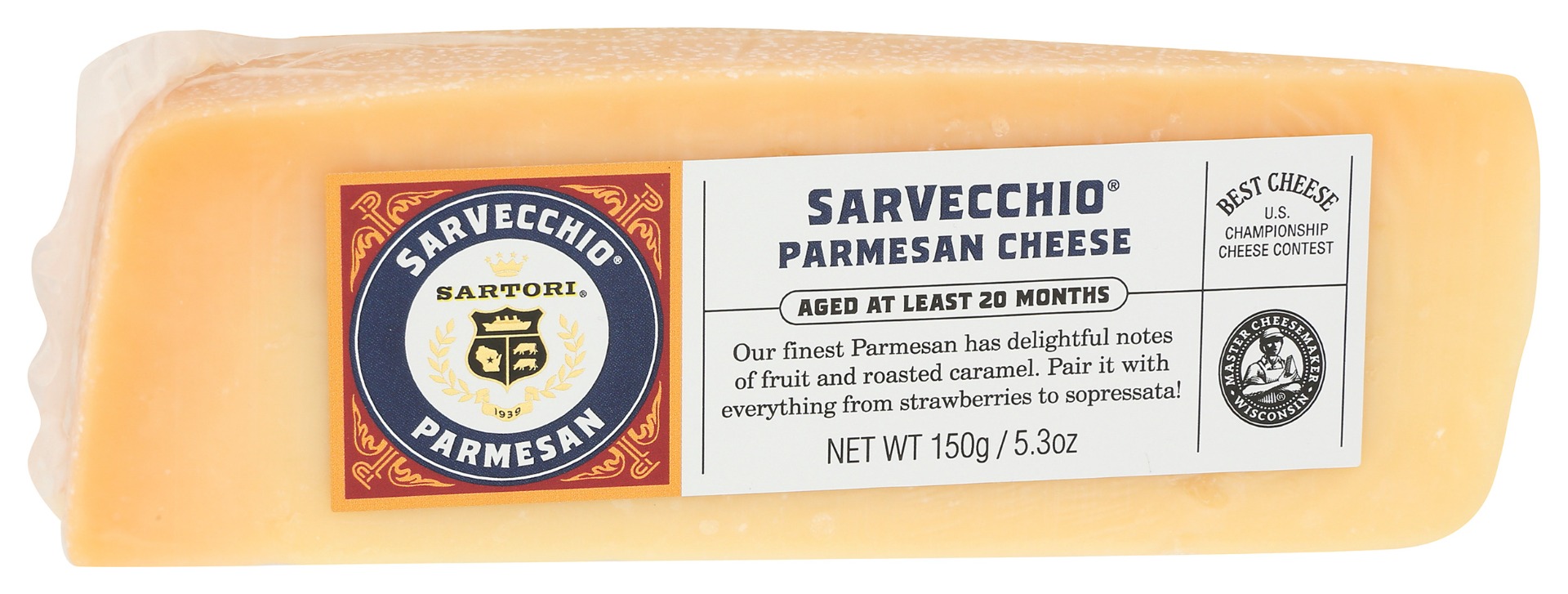 SARTORI RESERVE: SarVecchio Parmesan Wedge Cheese, 5.3 oz