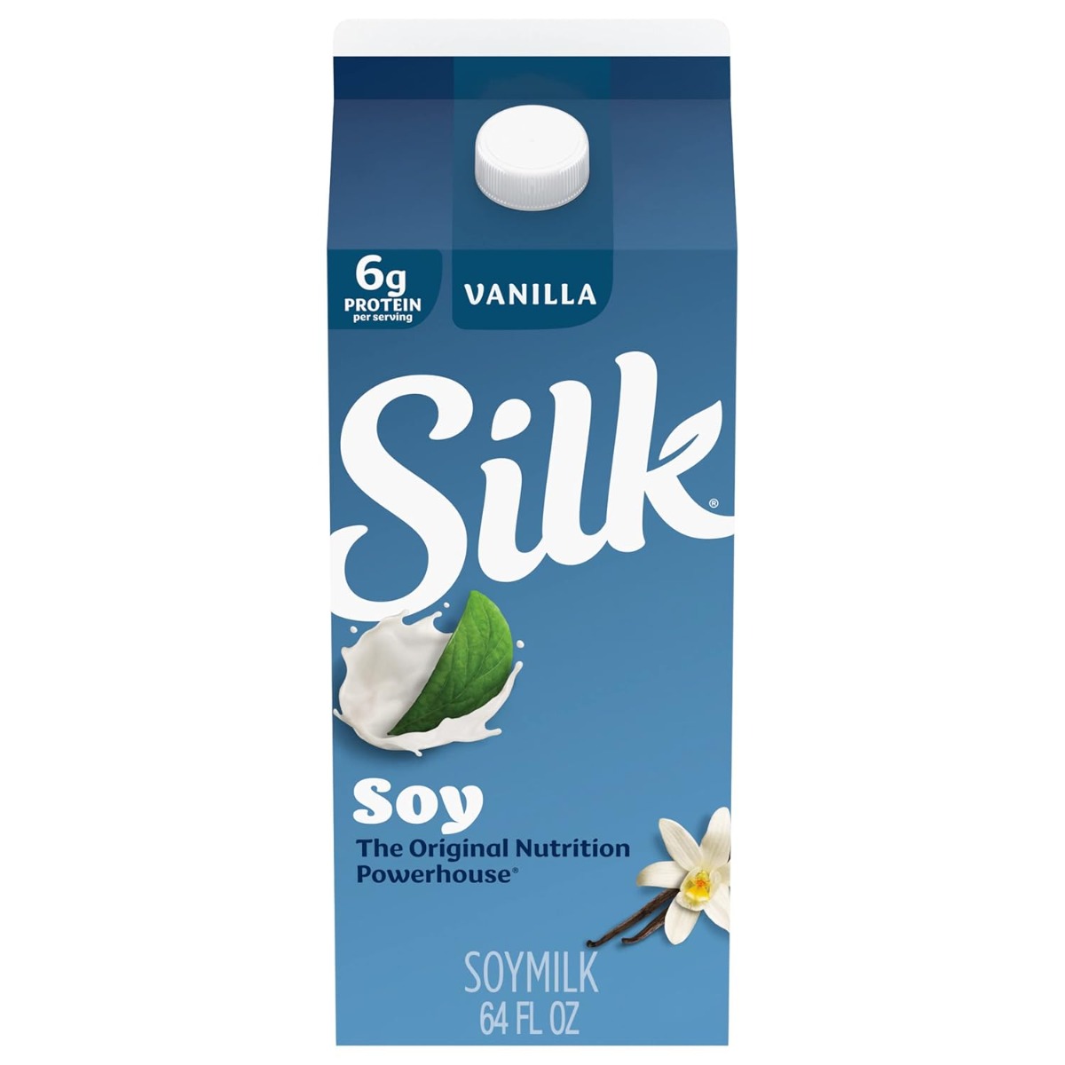 SILK: Soymilk Vanilla Calcium Enriched, 64 oz