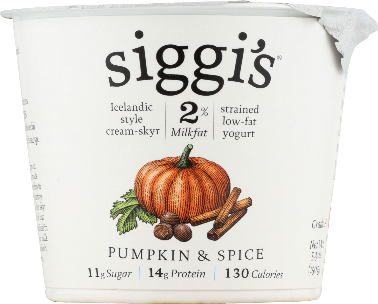 SIGGIS: Pumpkin and Spice Lowfat Yogurt, 5.3 oz