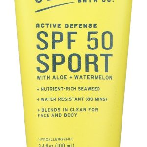 SEAWEED BATH COMPANY: Active Defense Spf 50 Sport Lotion, 3.4 oz
