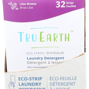 TRU EARTH: Eco Strips Laundry Detergent Lilac Breeze, 32 ct