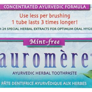 AUROMERE: Mint Free Ayurvedic Toothpaste, 4.16 oz