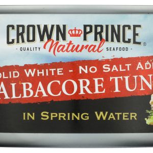 CROWN PRINCE: Solid White Albacore Tuna No Salt Added, 12 oz